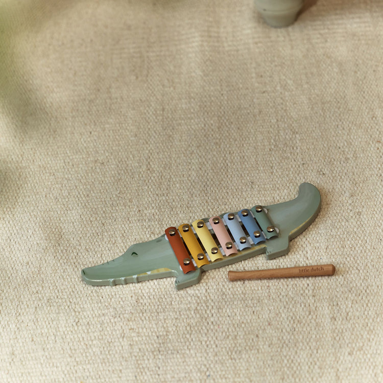 LITTLE DUTCH. Xylophone crocodile Safari Friends FSC