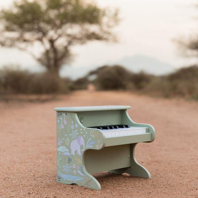 LITTLE DUTCH. Wooden piano Safari Friends FSC (green)