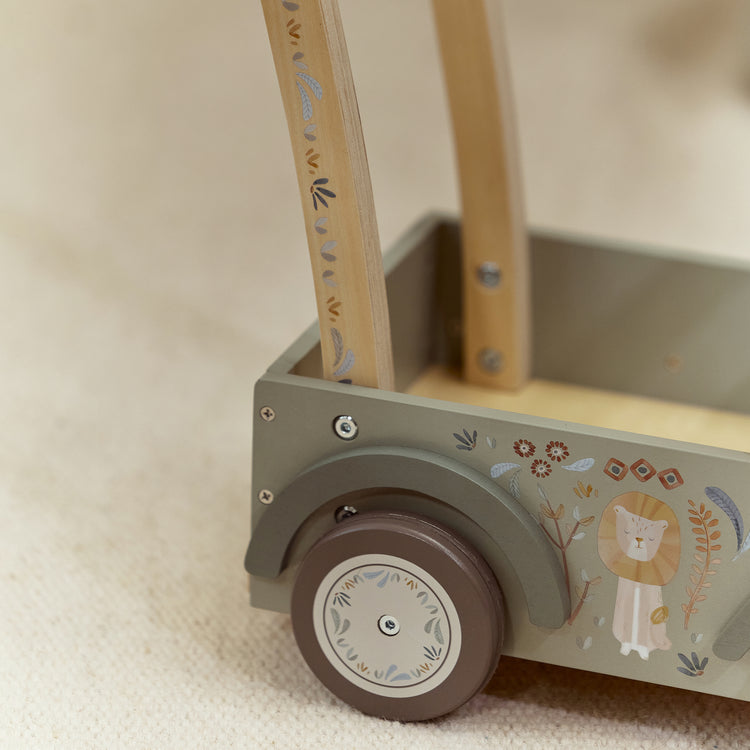 LITTLE DUTCH. Wooden safari push car Safari Friends FSC