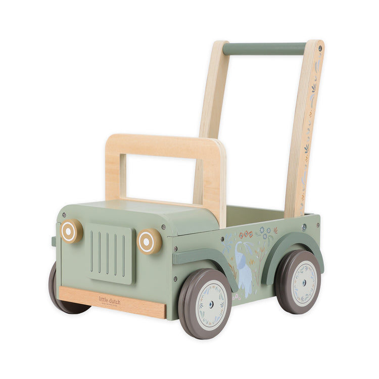 LITTLE DUTCH. Wooden safari push car Safari Friends FSC