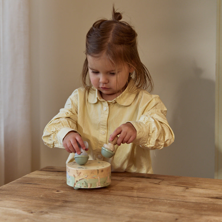 LITTLE DUTCH. Wooden Music Box Safari Friends FSC