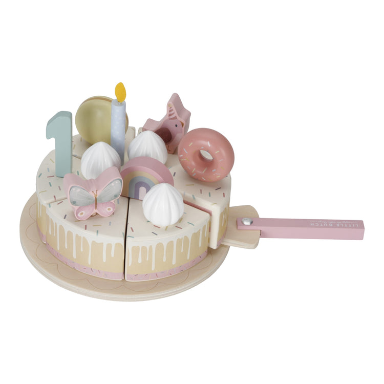 LITTLE DUTCH. Little Dutch Wooden birthday cake pink FSC