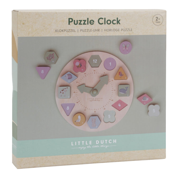 LITTLE DUTCH. Puzzle clock Little Farm FSC
