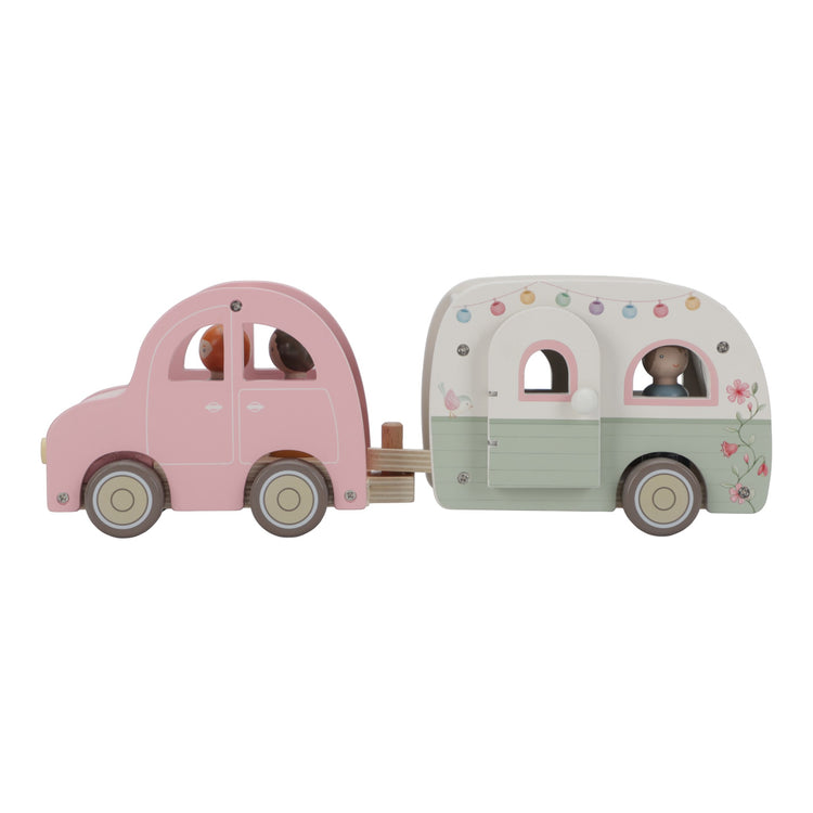 LITTLE DUTCH. Toy Car with caravan FSC