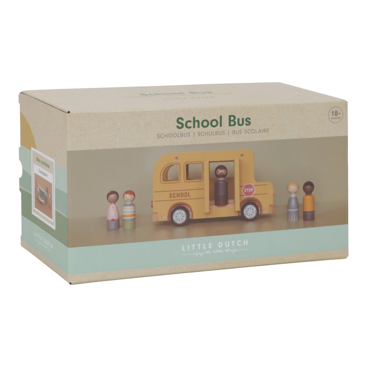 LITTLE DUTCH. School Bus with Figures FSC