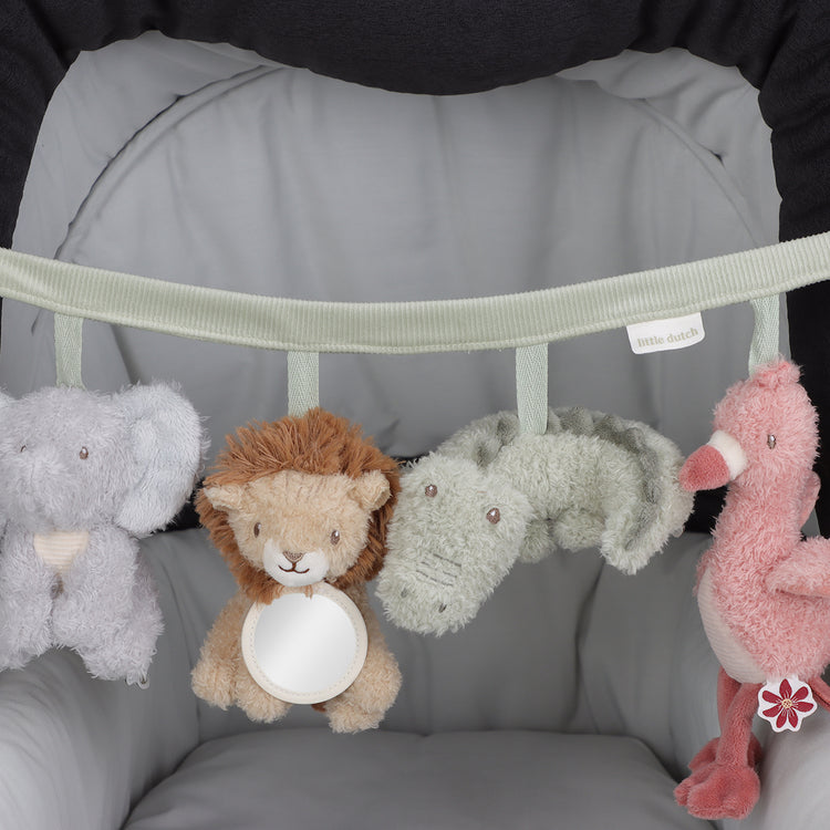 LITTLE DUTCH. Car seat toy Safari Friends GRS
