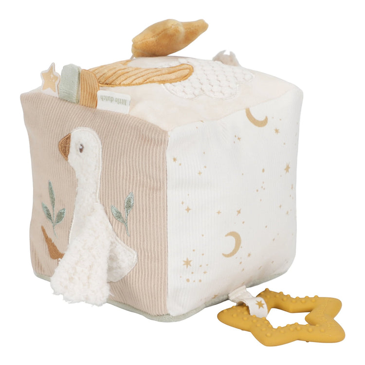 LITTLE DUTCH. Υφασμάτινος κύβος δραστηριοτήτων Newborn Naturals GRS