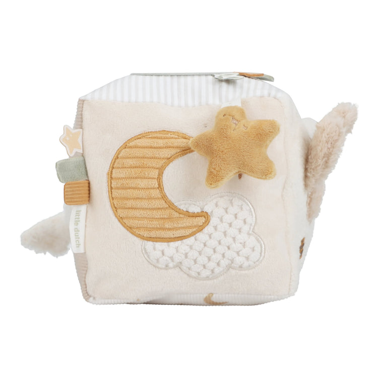 LITTLE DUTCH. Υφασμάτινος κύβος δραστηριοτήτων Newborn Naturals GRS