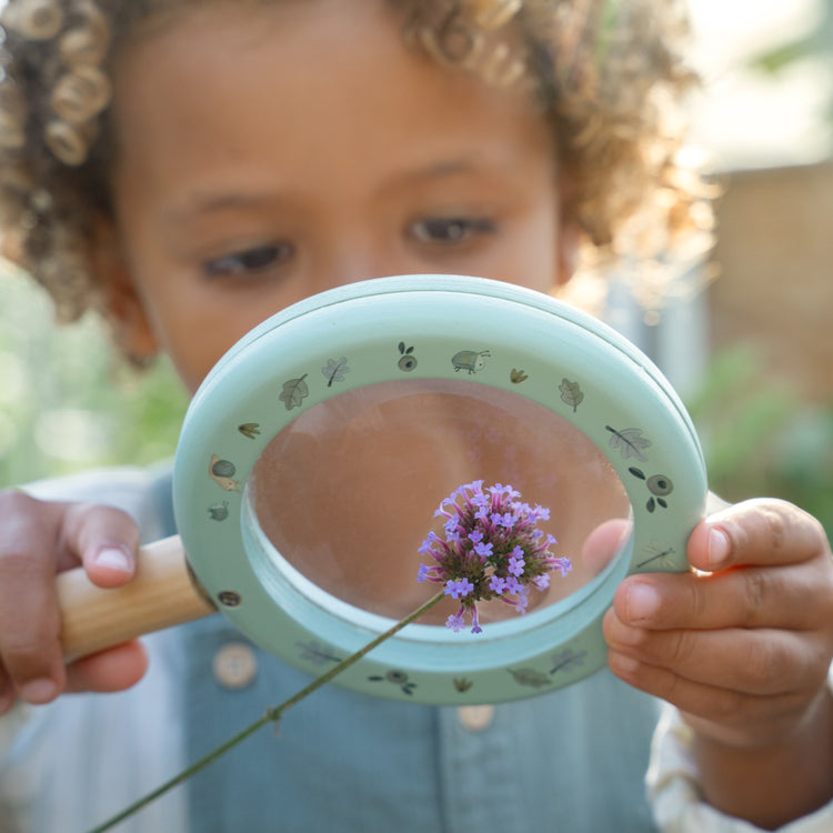 LITTLE DUTCH. Ξύλινος μεγεθυντικός φακός Forest Friends FSC