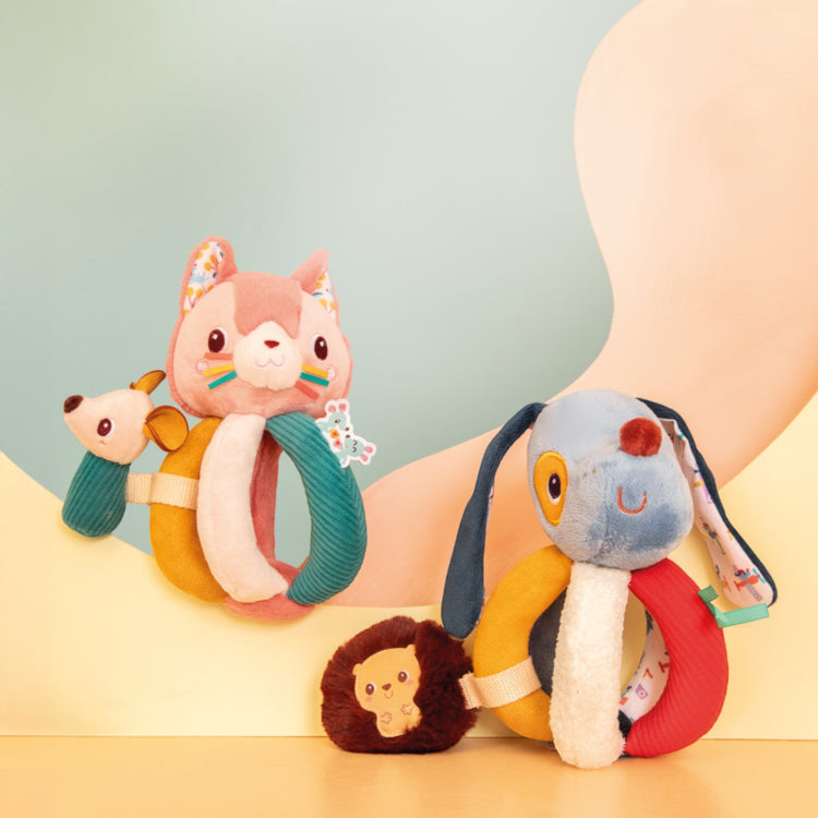 LILLIPUTIENS. Υφασμάτινη κουδουνίστρα με λαβές Jules