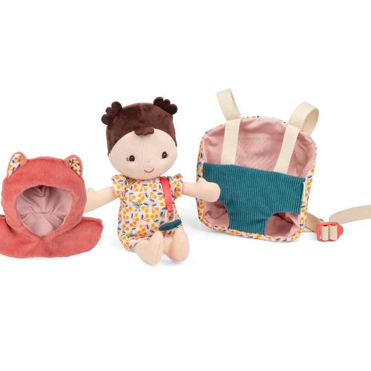 LILLIPUTIENS. Jeanne Fabric Doll and Baby Carrier