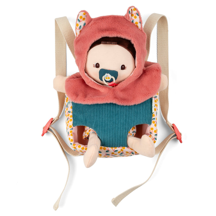 LILLIPUTIENS. Jeanne Fabric Doll and Baby Carrier