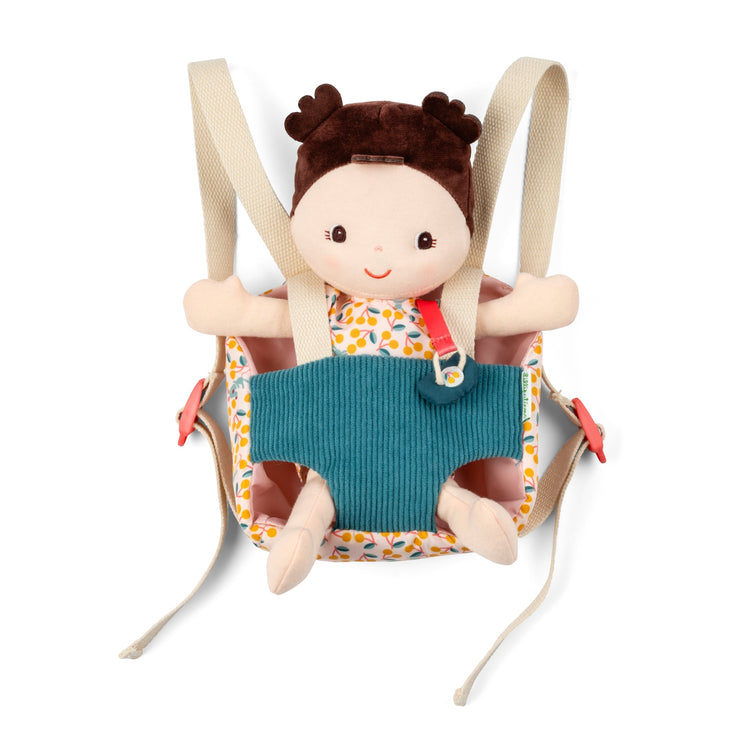 LILLIPUTIENS. Jeanne Fabric Doll and Baby Carrier