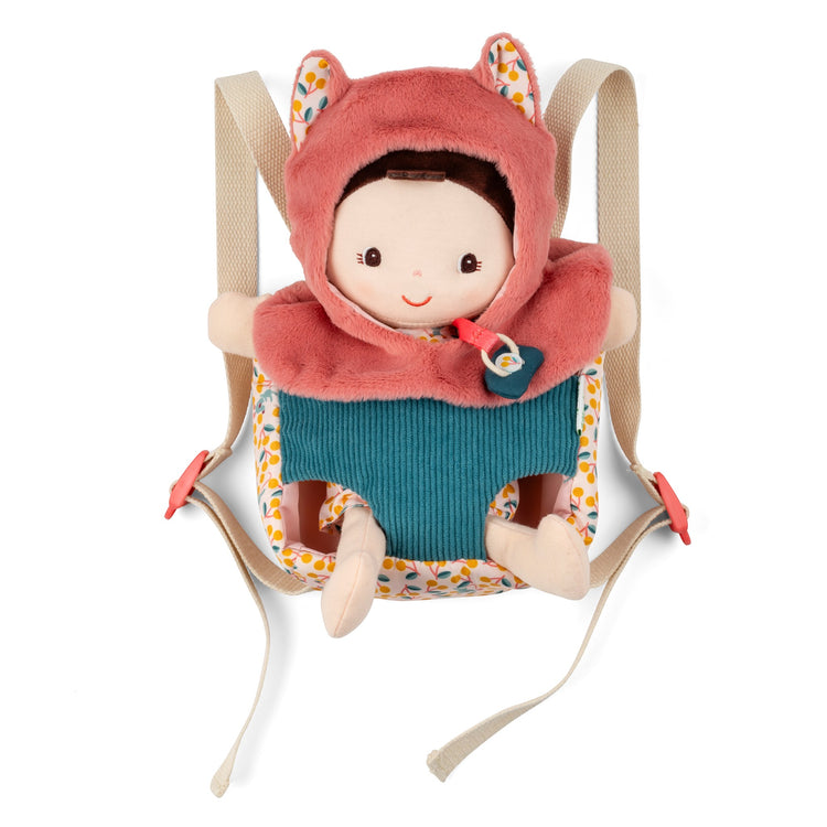 LILLIPUTIENS. Jeanne Fabric Doll and Baby Carrier