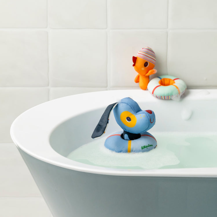 LILLIPUTIENS. Floating Bath Toys - Jules the Dog and his Duck with Floats
