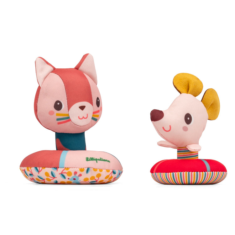LILLIPUTIENS. Floating Bath Toys - Jeanne the Cat and her Mouse with Floats
