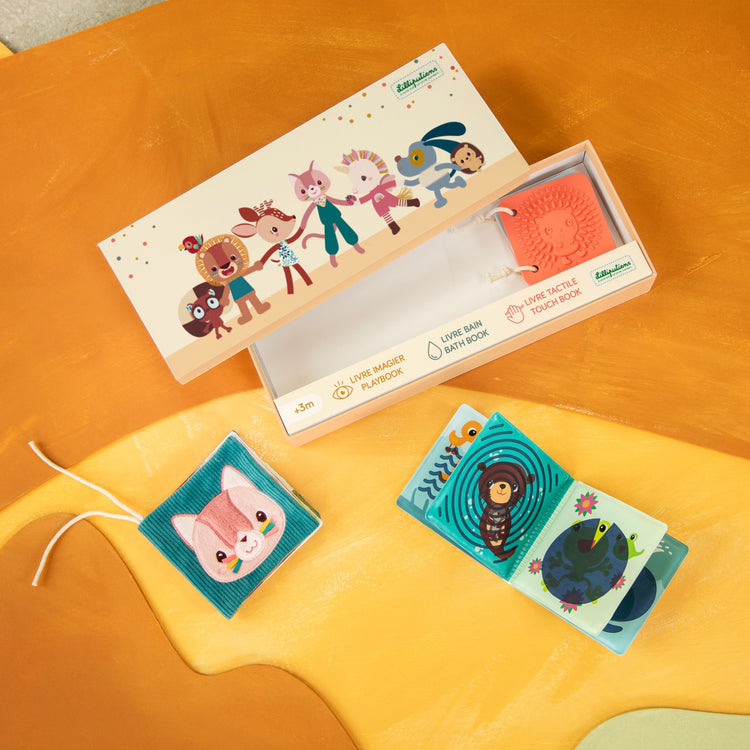 LILLIPUTIENS. Σετ 3 υφασμάτινα βιβλία δραστηριοτήτων Jeanne