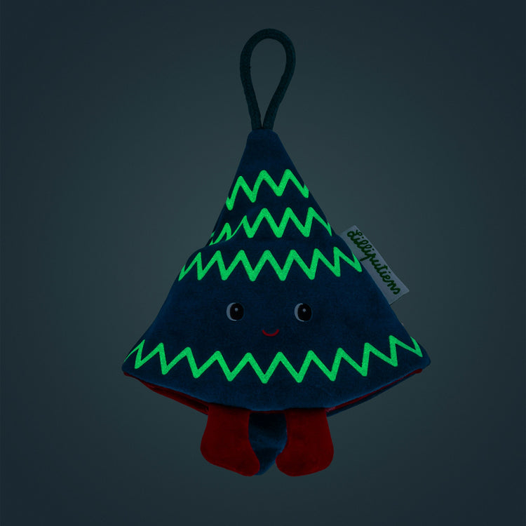 LILLIPUTIENS. Christmas Decoration - Reversible Glow-in-the-Dark Fabric Elf Lilli