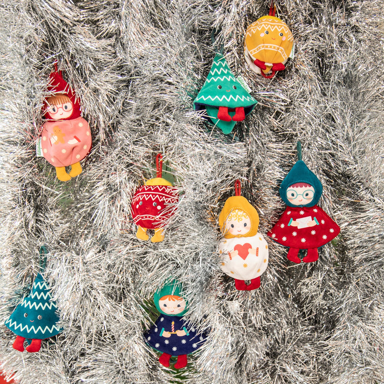 LILLIPUTIENS. Christmas Decoration - Reversible Glow-in-the-Dark Fabric Elf Lilli