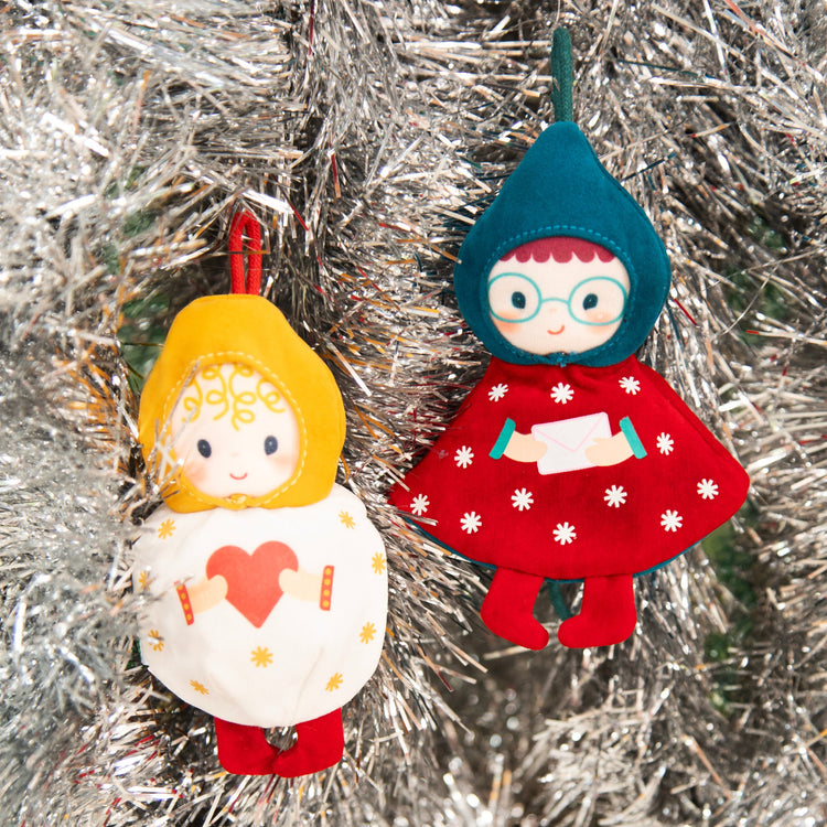LILLIPUTIENS. Christmas Decoration - Reversible Glow-in-the-Dark Fabric Elf Lilli