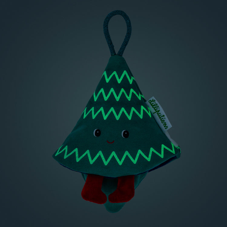 LILLIPUTIENS. Christmas Decoration - Reversible Glow-in-the-Dark Fabric Elf Titti