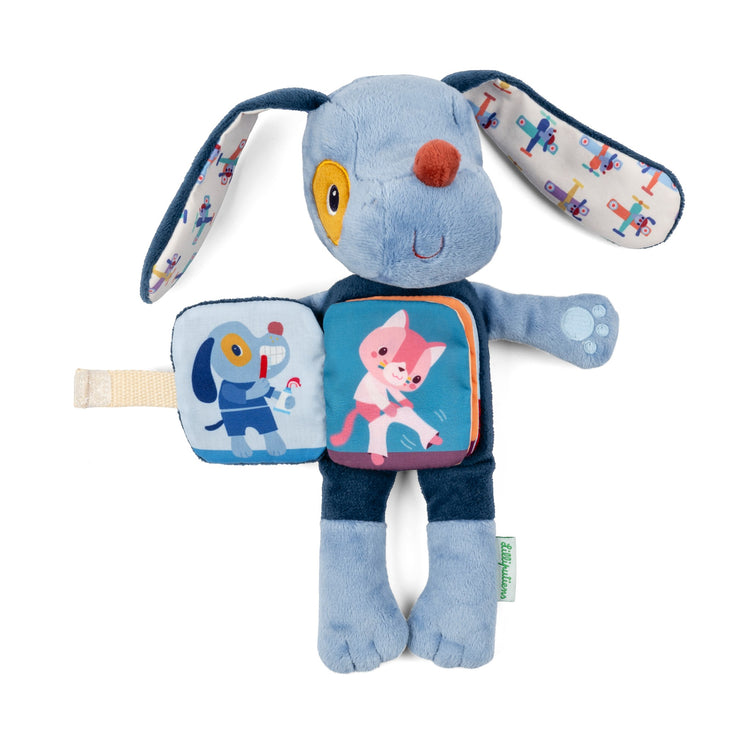 LILLIPUTIENS. Glow-in-the-Dark Soft Toy and Fabric Book - Jules the Dog