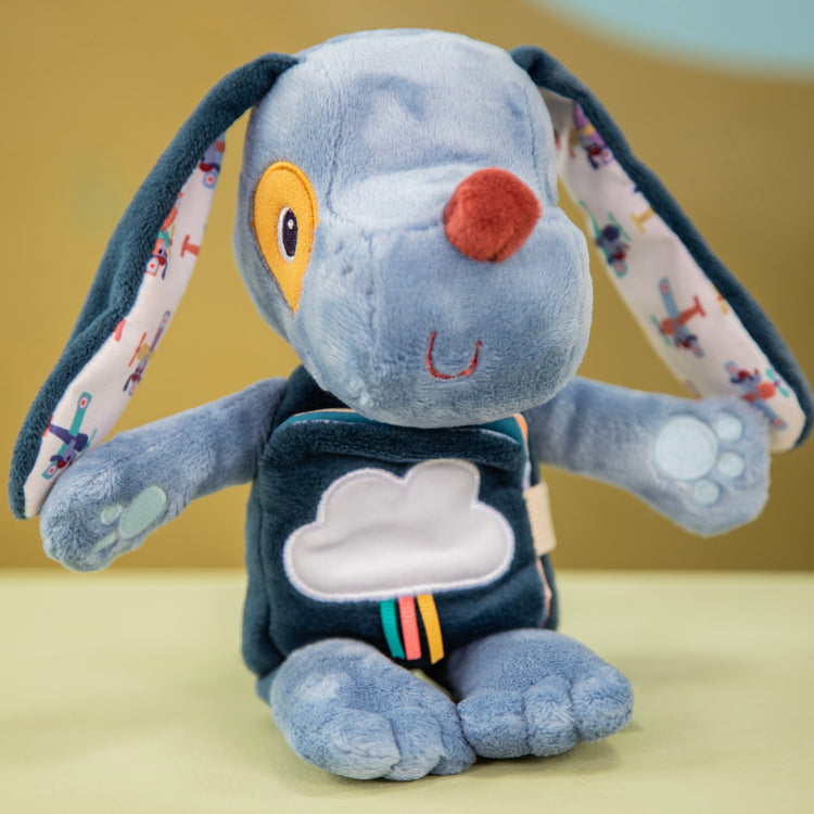 LILLIPUTIENS. Glow-in-the-Dark Soft Toy and Fabric Book - Jules the Dog