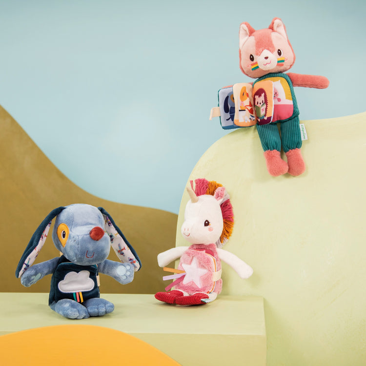LILLIPUTIENS. Glow-in-the-Dark Soft Toy and Fabric Book - Jules the Dog