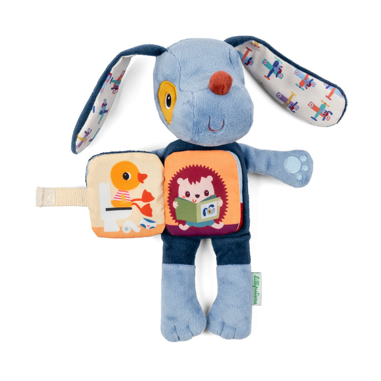 LILLIPUTIENS. Glow-in-the-Dark Soft Toy and Fabric Book - Jules the Dog