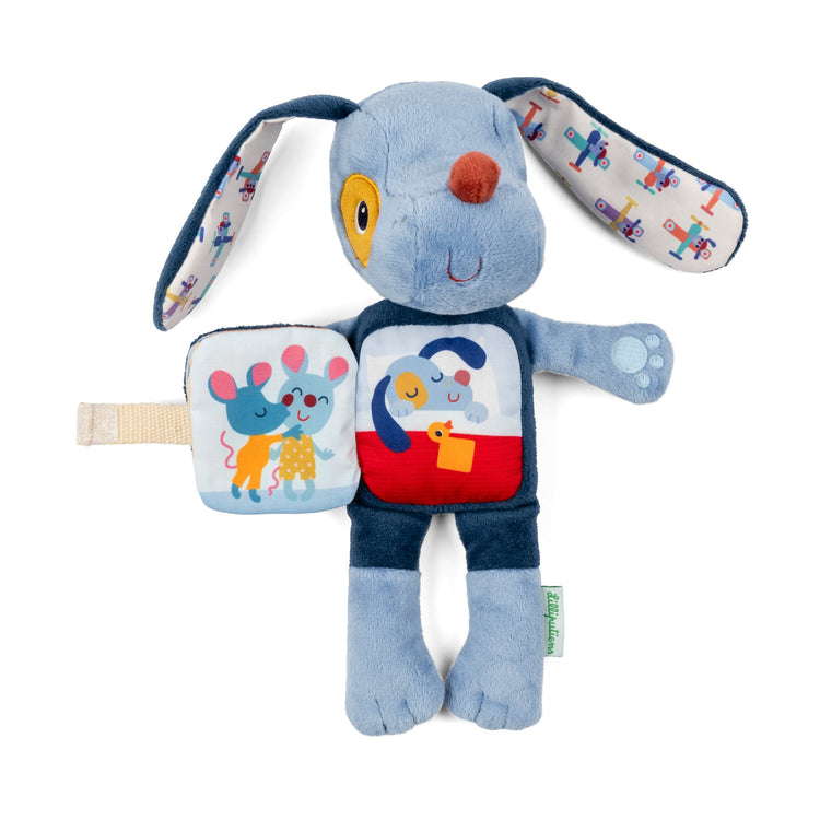 LILLIPUTIENS. Glow-in-the-Dark Soft Toy and Fabric Book - Jules the Dog