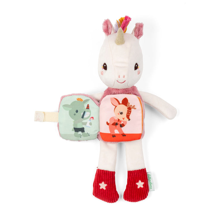 LILLIPUTIENS. Glow-in-the-Dark Soft Toy and Fabric Book - Lena the Unicorn
