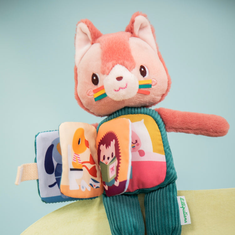 LILLIPUTIENS. Glow-in-the-Dark Soft Toy and Fabric Book - Jeanne the Cat