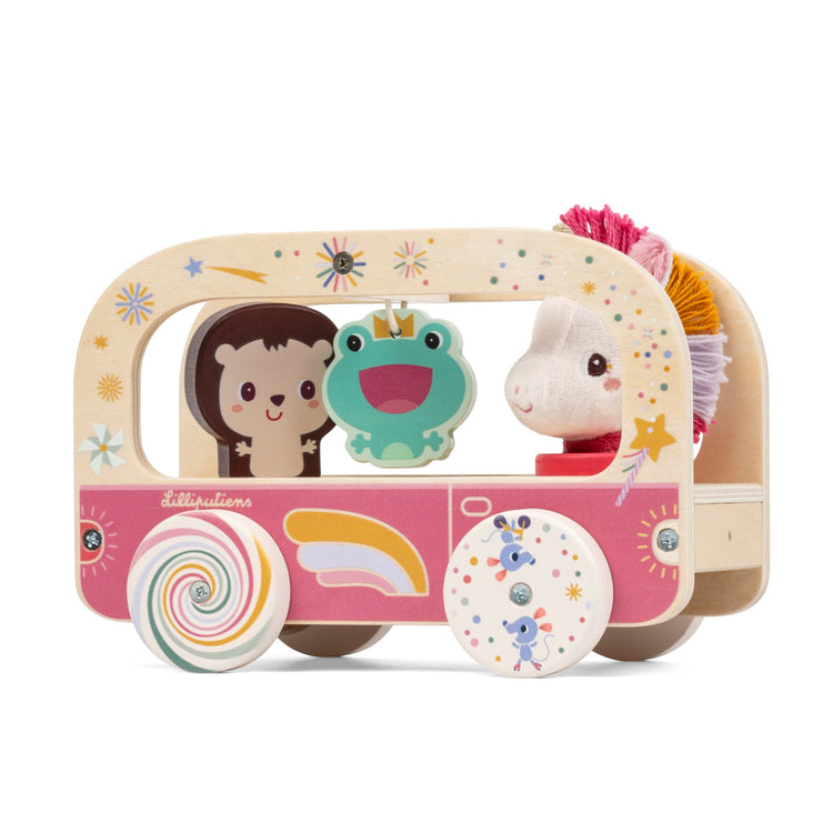 LILLIPUTIENS. Lena the Unicorn Magic Wooden Bus