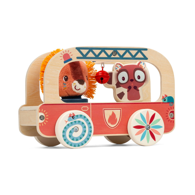 LILLIPUTIENS. Jack the Lion Wooden Fire Truck