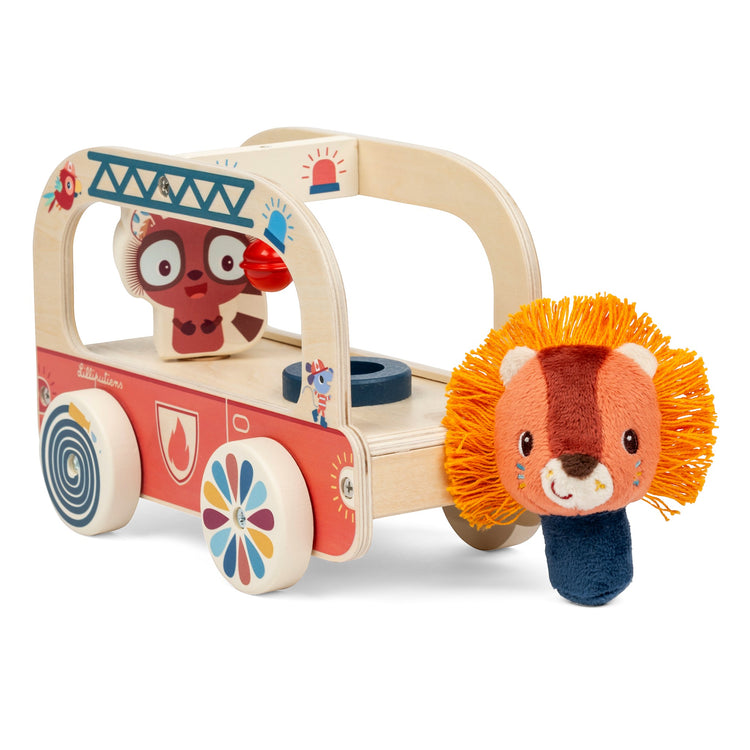 LILLIPUTIENS. Jack the Lion Wooden Fire Truck