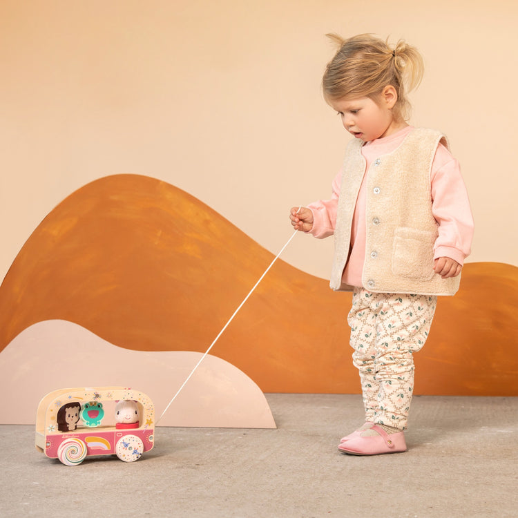 LILLIPUTIENS. Jack the Lion Wooden Fire Truck