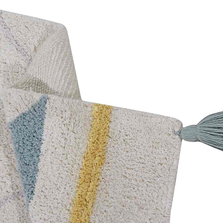 Lorena Canals. Χαλί δωματίου Azteca Natural Vintage Blue 140x200