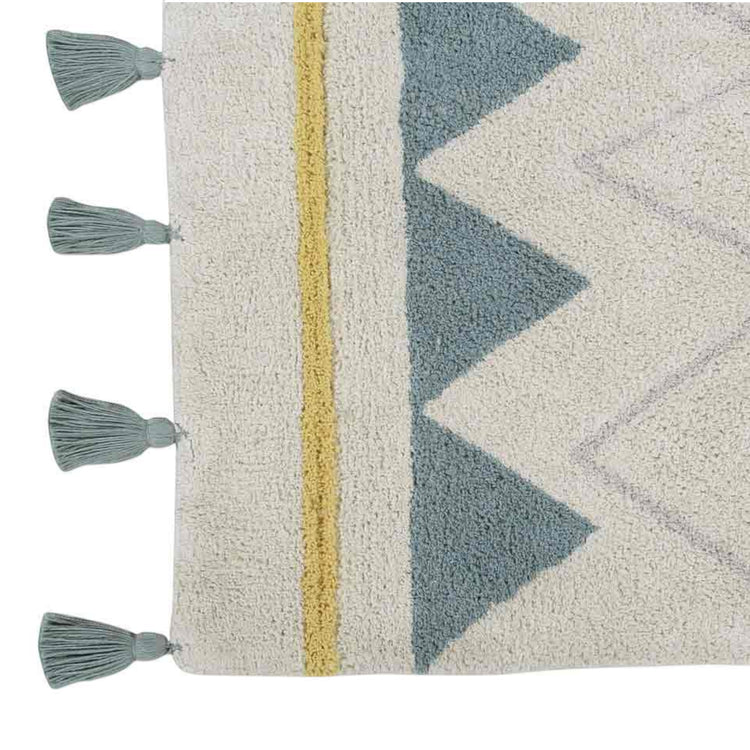 Lorena Canals. Χαλί δωματίου Azteca Natural Vintage Blue 140x200