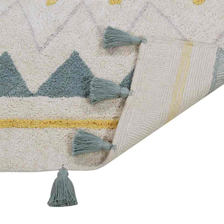 Lorena Canals. Χαλί δωματίου Azteca Natural Vintage Blue 140x200