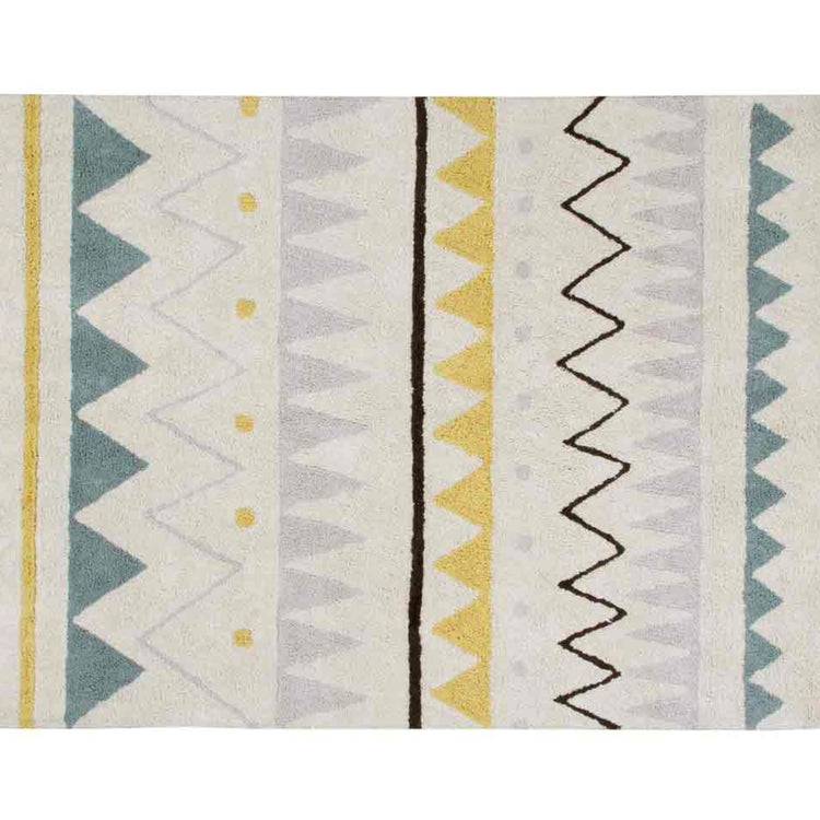Lorena Canals. Χαλί δωματίου Azteca Natural Vintage Blue 140x200