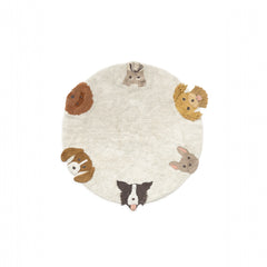 Lorena Canals. Washable Rug Dogs 140 cm
