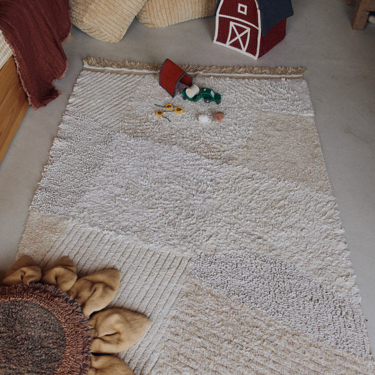 Lorena Canals. Washable play rug Farm Fields 120x170 cm