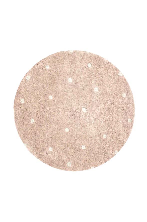Lorena Canals. Washable rug Round Dot - Rose 140 cm