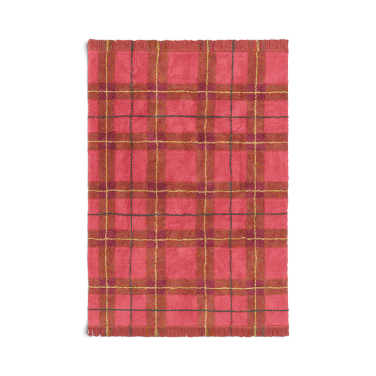 Lorena Canals. Χαλί δωματίου Tartan Vintage Red 140x190 εκ.