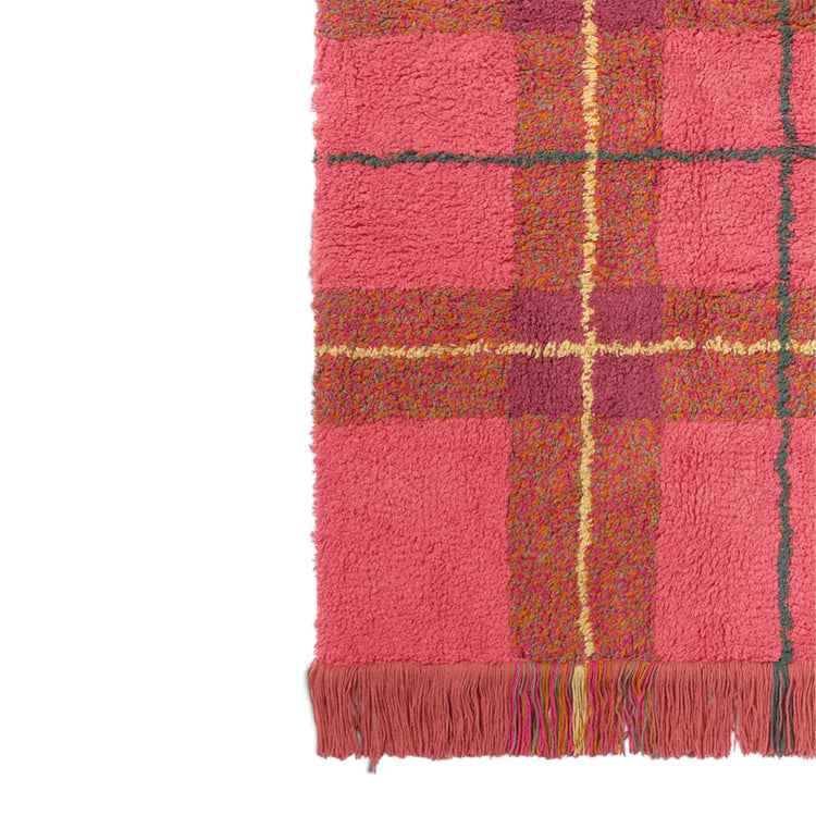 Lorena Canals. Χαλί δωματίου Tartan Vintage Red 140x190 εκ.