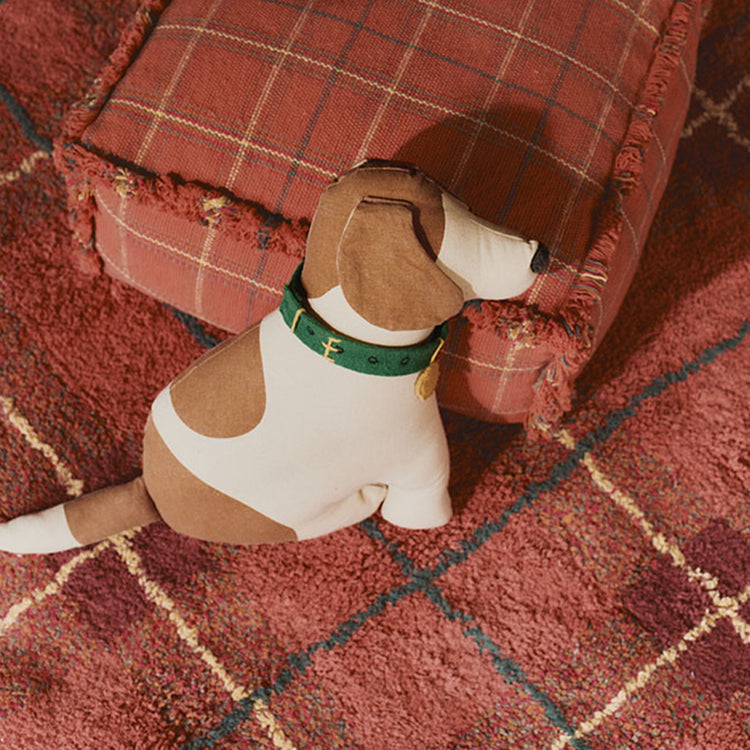 Lorena Canals. Χαλί δωματίου Tartan Vintage Red 140x190 εκ.