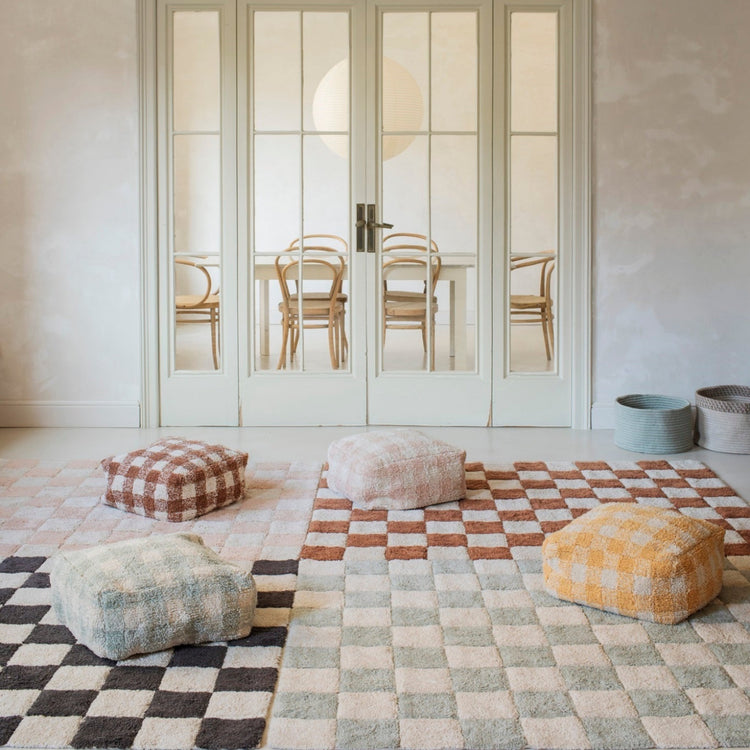 Lorena Canals. Washable rug Kitchen Tiles Blue Sage 120 x 160 cm