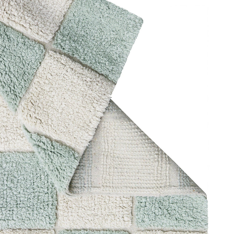 Lorena Canals. Washable rug Kitchen Tiles Blue Sage 120 x 160 cm