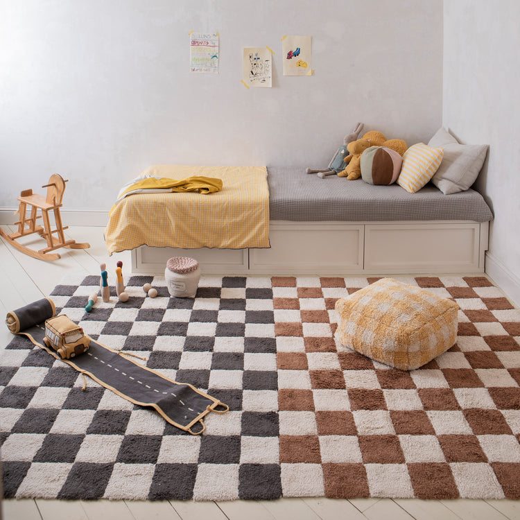 Lorena Canals. Χαλί δωματίου Kitchen Tiles Dark Grey 90x130 εκ.