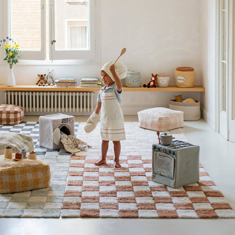 Lorena Canals. Washable rug Kitchen Tiles Toffee 140x200 cm
